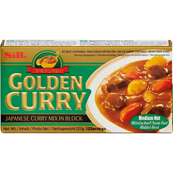 Golden Curry Moyennement Épicé - 220 GR S&B