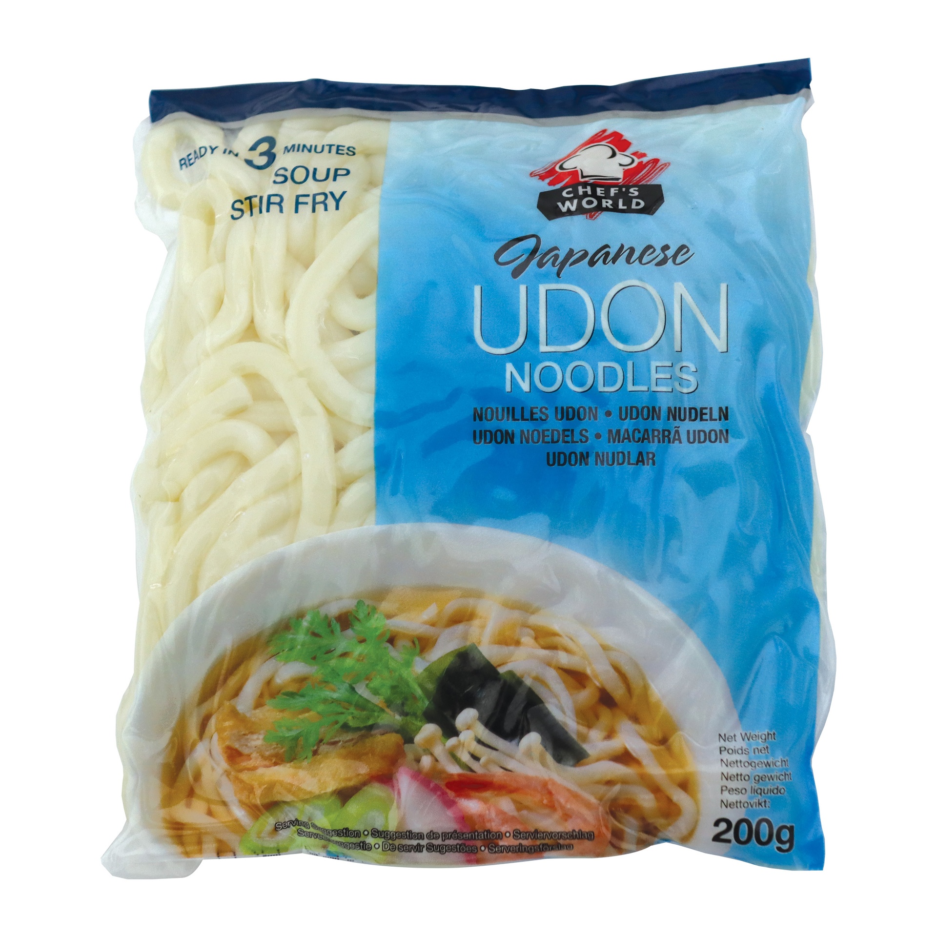 Nouilles Udon — 200 GR CHEF'S WORLD