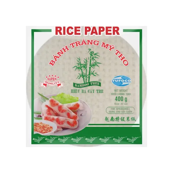 Papier de riz 22 cm (pour rouleaux de printemps) - 400 GR BAMBOO TREE