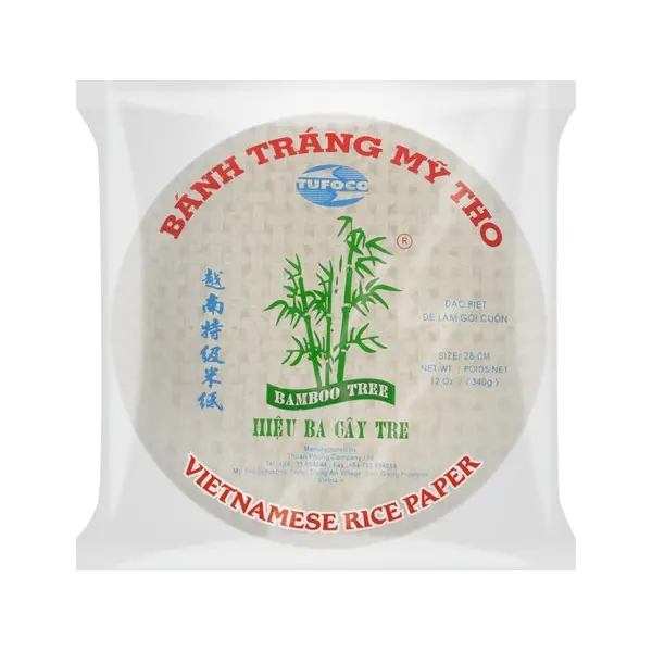 Papier de riz 28 cm (pour rouleaux de printemps) - 340 GR BAMBOO TREE