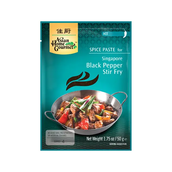 Pâte pour Sauté au Poivre Noir - 50 GR ASIAN HOME GOURMET