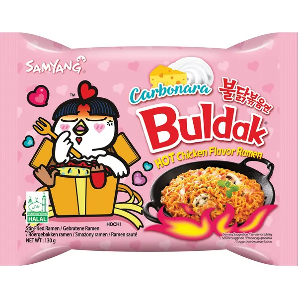 Nouilles Buldak Carbonara - 130 GR SAMYANG