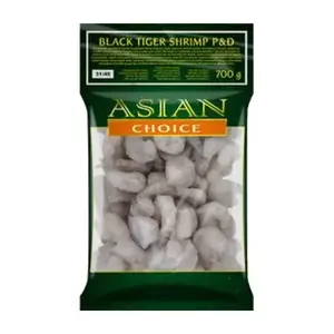 Crevettes Black Tiger Décortiquées et Déveinées 31/40 Asian Choice 1 kg