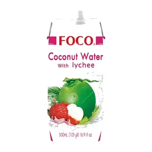 Eau de Coco Litchi Foco 500 ml