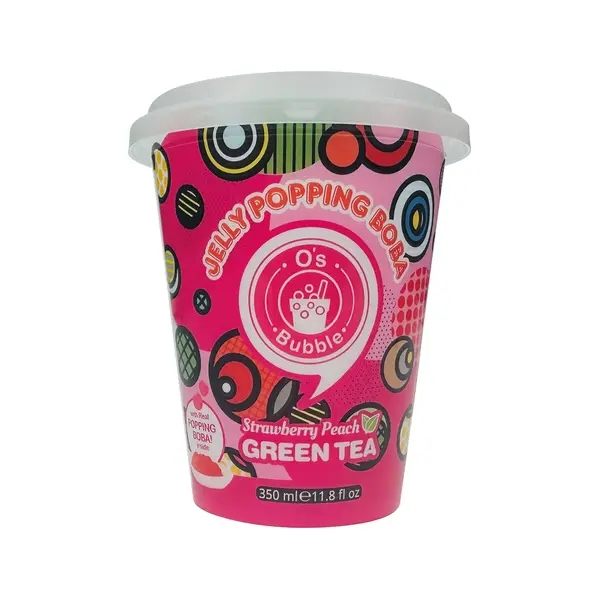 Boisson Boba Fraise / Pêche O'S - 350 ML BUBBLE