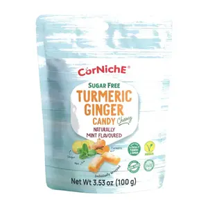 Bonbons Curcuma-Gingembre Menthe Sans Sucre Corniche 100 g
