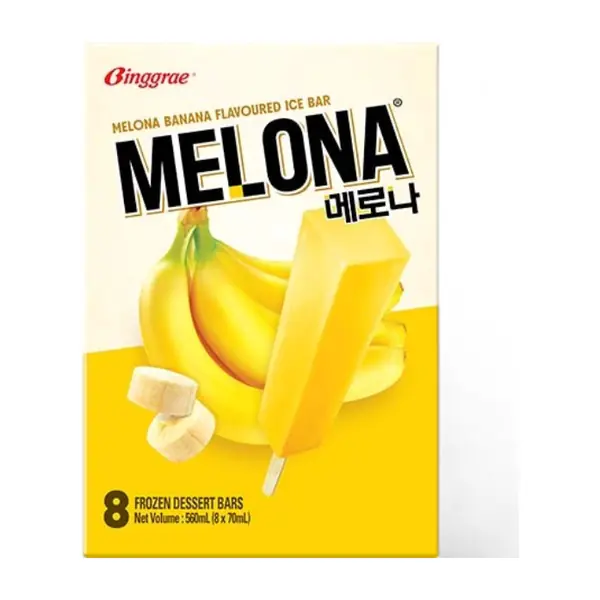 Melona Barre de Glace Banane Binggrae 8 × 70 ml